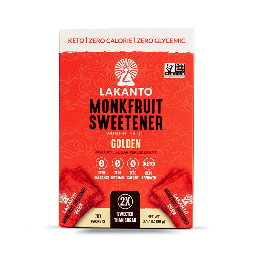 Lakanto, Monkfruit Sweetener Golden, 30 Packets
